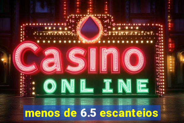 menos de 6.5 escanteios