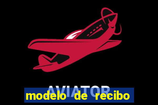 modelo de recibo de pagamento word
