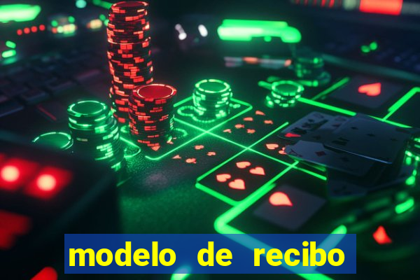 modelo de recibo de pagamento word