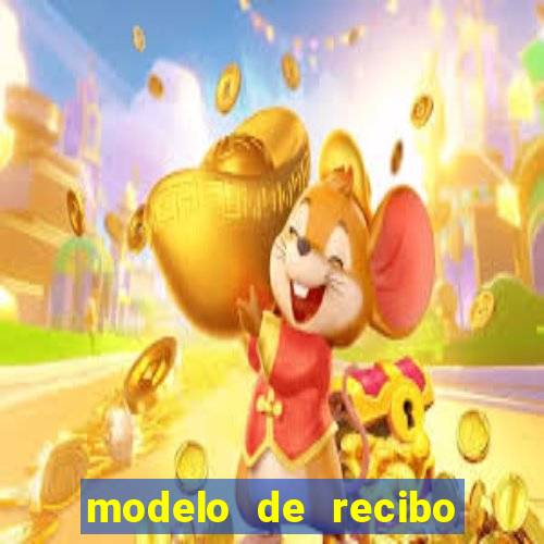 modelo de recibo de pagamento word