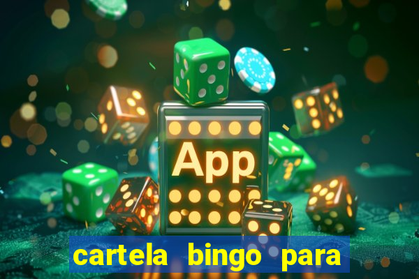 cartela bingo para cha de cozinha imprimir gratis