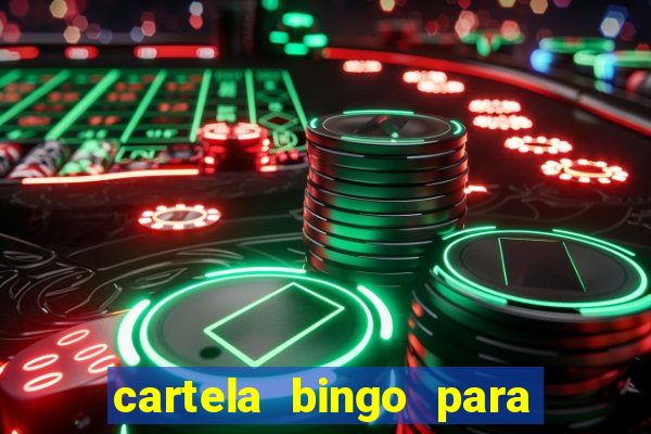 cartela bingo para cha de cozinha imprimir gratis