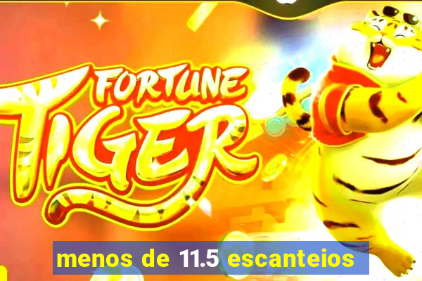 menos de 11.5 escanteios