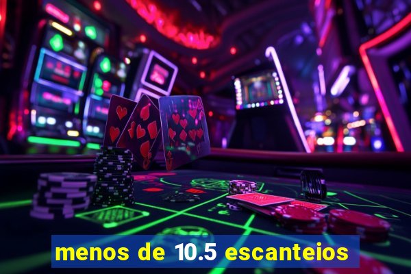 menos de 10.5 escanteios