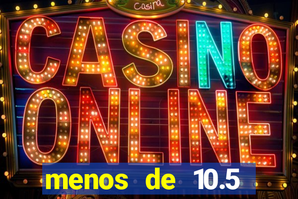 menos de 10.5 escanteios o que significa