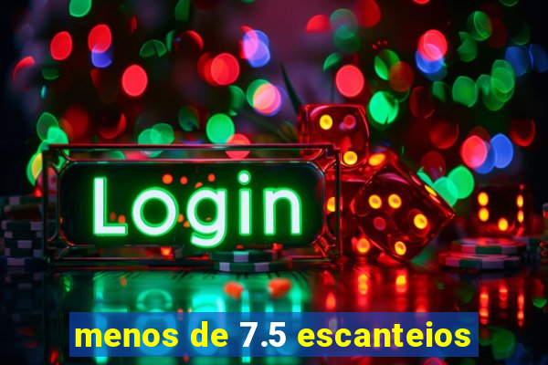 menos de 7.5 escanteios