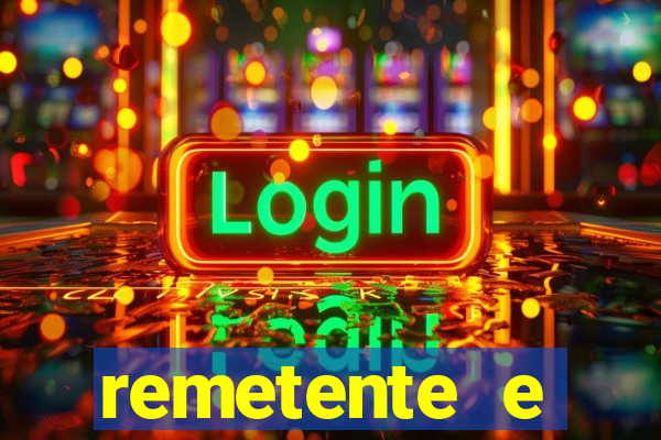 remetente e destinatário modelo