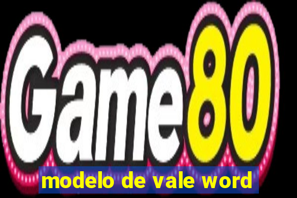 modelo de vale word