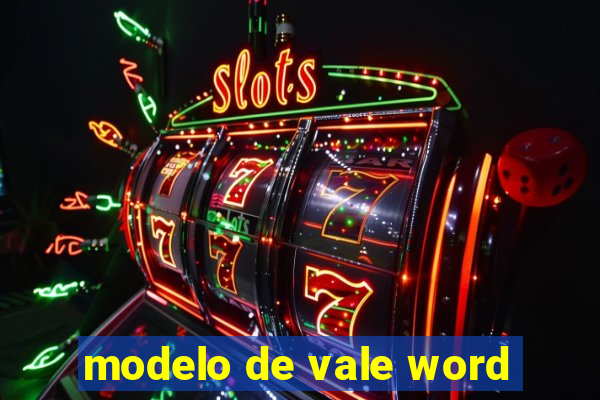 modelo de vale word