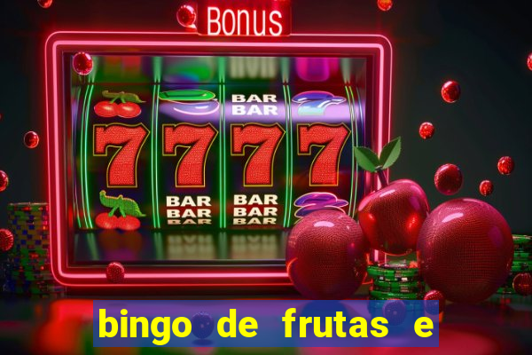 bingo de frutas e legumes para imprimir