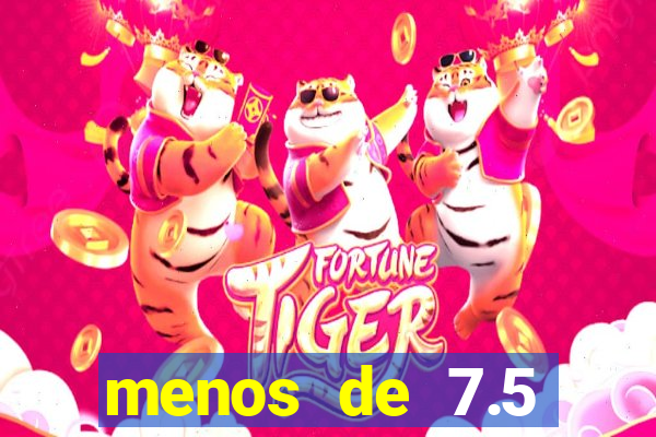menos de 7.5 escanteios o que significa