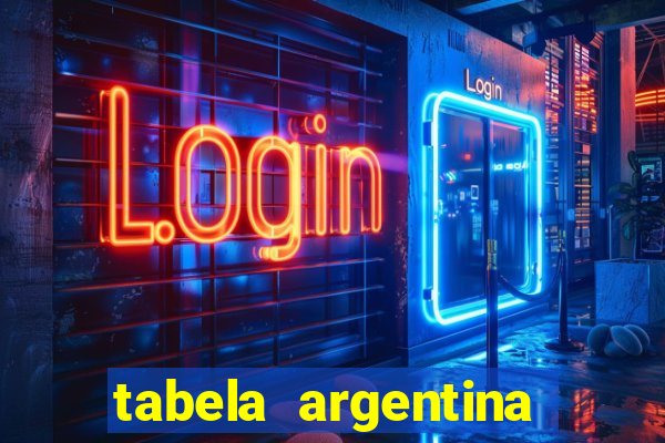 tabela argentina torneo betano