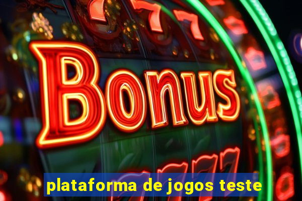 plataforma de jogos teste