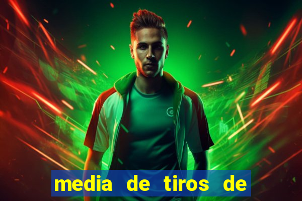 media de tiros de meta por jogo