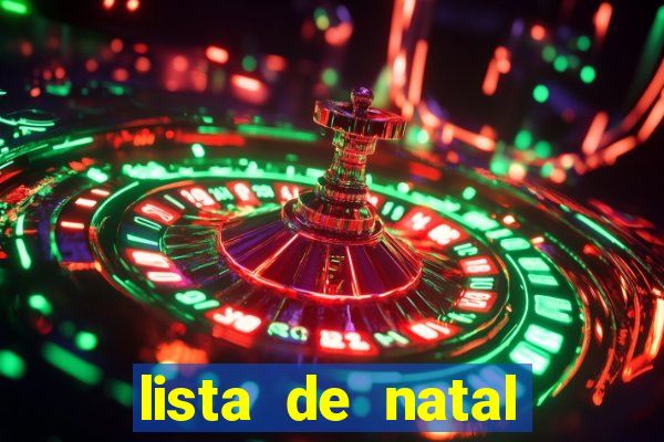 lista de natal para imprimir