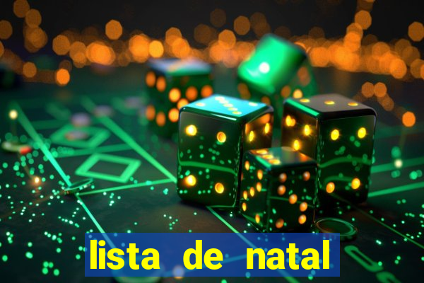 lista de natal para imprimir