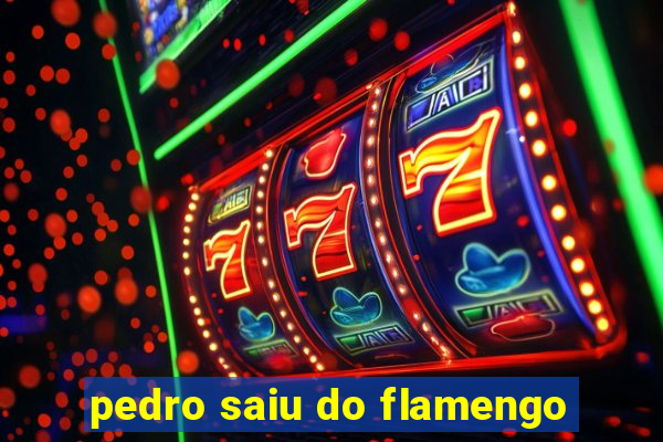 pedro saiu do flamengo
