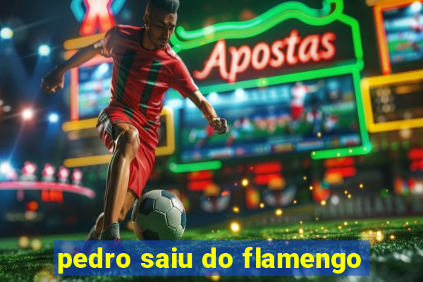 pedro saiu do flamengo