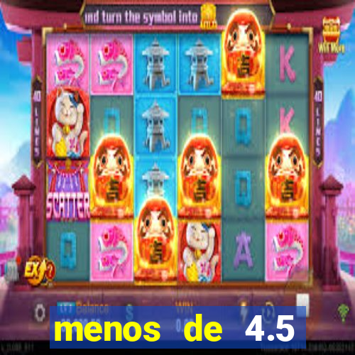 menos de 4.5 escanteios o que significa