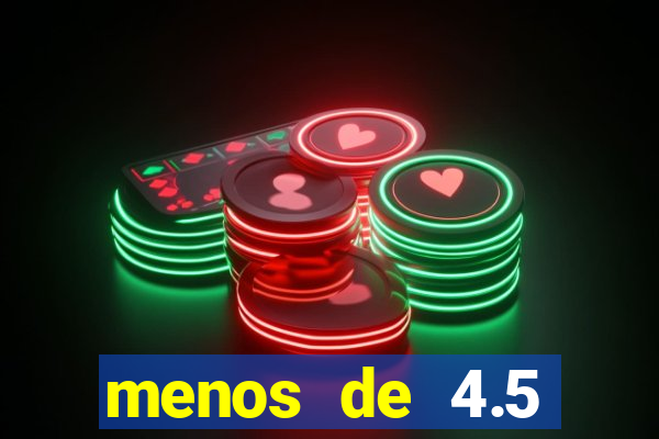 menos de 4.5 escanteios o que significa