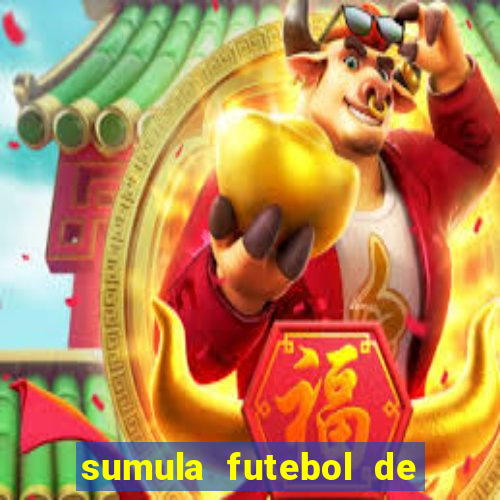 sumula futebol de campo word