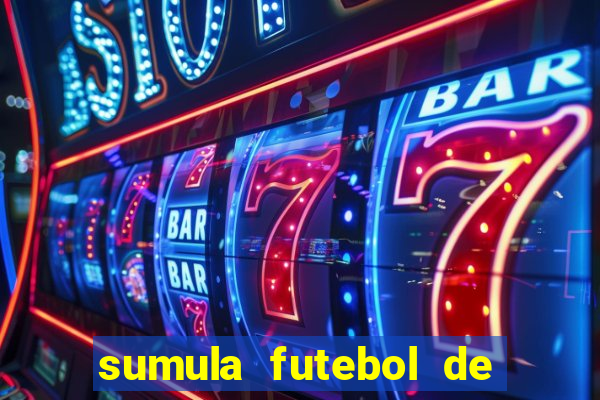 sumula futebol de campo word