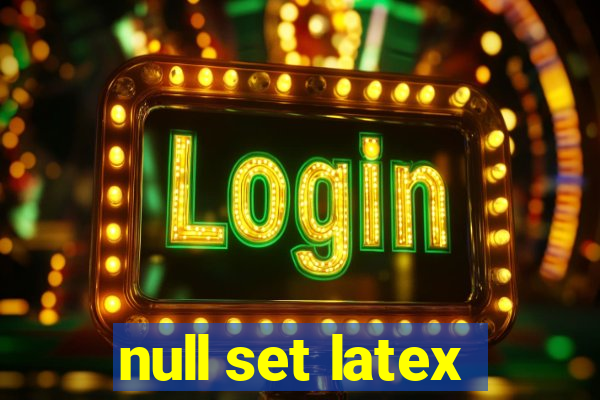 null set latex