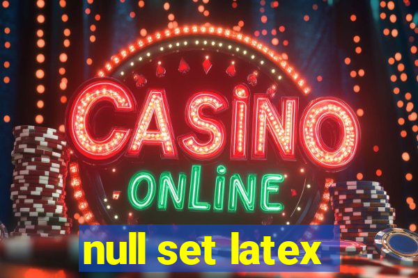 null set latex