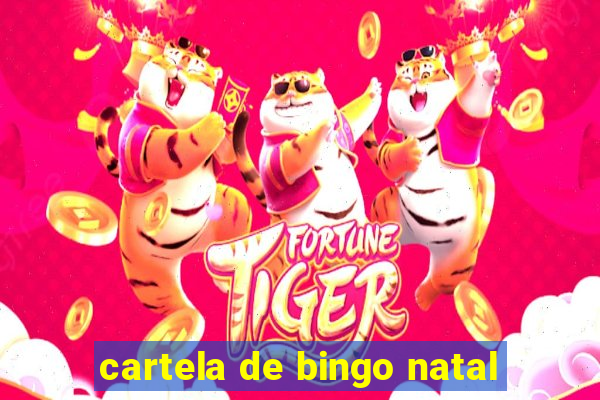 cartela de bingo natal
