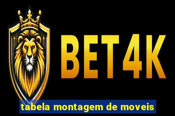 tabela montagem de moveis