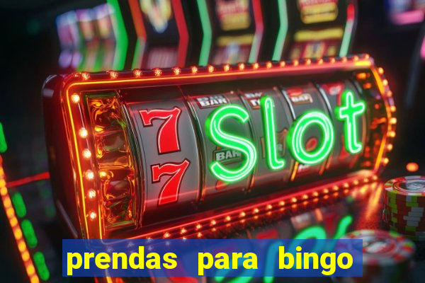 prendas para bingo de natal
