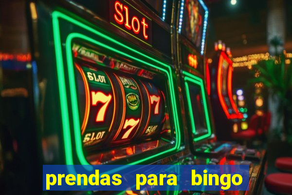 prendas para bingo de natal