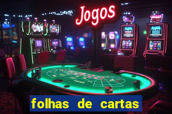 folhas de cartas para imprimir