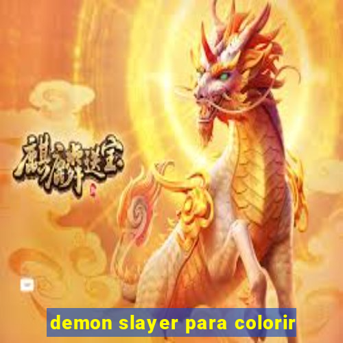 demon slayer para colorir