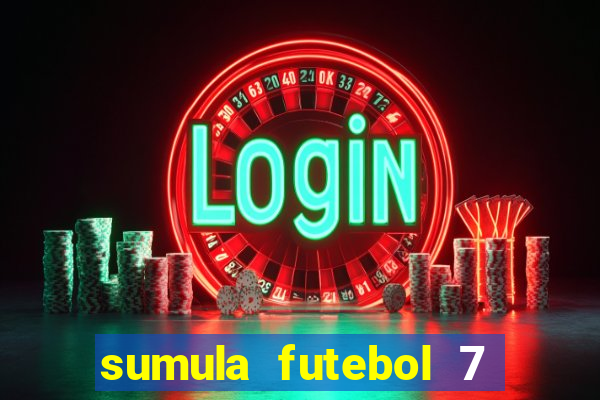 sumula futebol 7 society excel