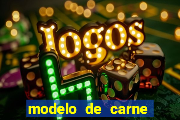 modelo de carne para pagamento