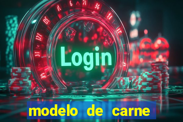 modelo de carne para pagamento