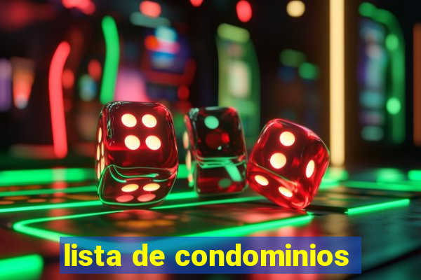 lista de condominios