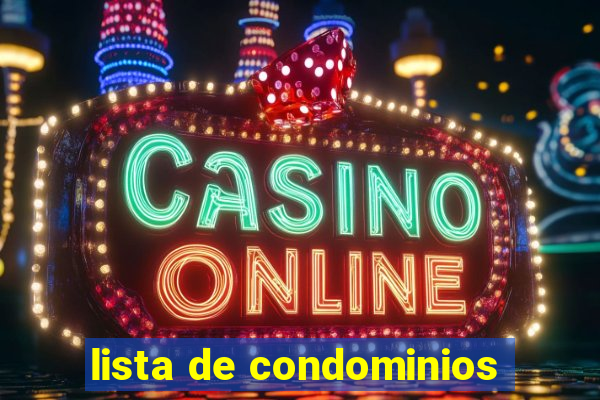 lista de condominios
