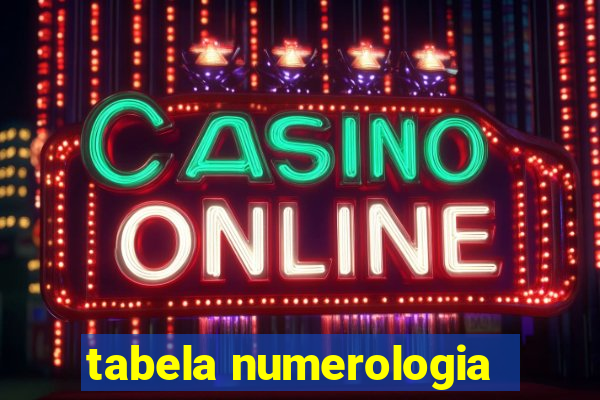 tabela numerologia