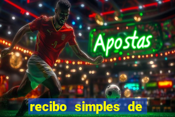 recibo simples de pagamento word