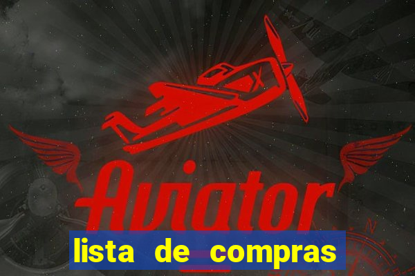 lista de compras para casa nova