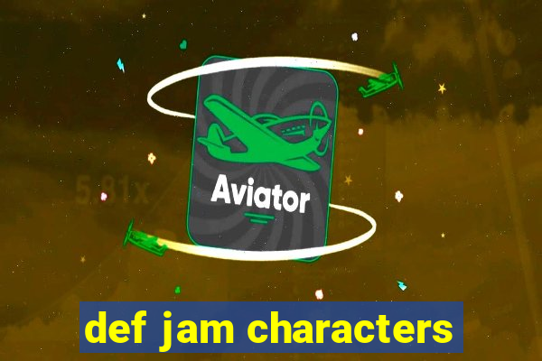 def jam characters