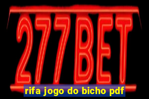 rifa jogo do bicho pdf