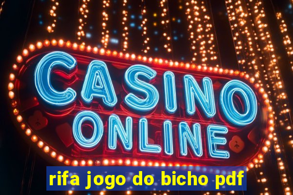 rifa jogo do bicho pdf