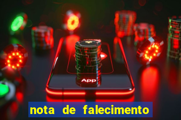 nota de falecimento em campos altos hoje