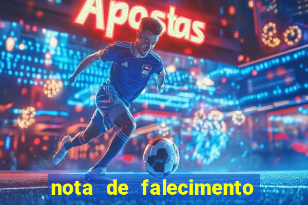 nota de falecimento em campos altos hoje
