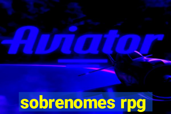 sobrenomes rpg