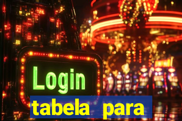 tabela para misturar cores
