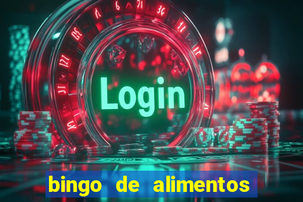 bingo de alimentos saludables para imprimir